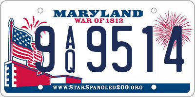 MD license plate 9AQ9514
