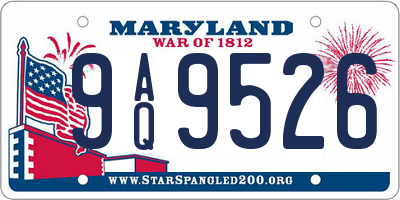 MD license plate 9AQ9526