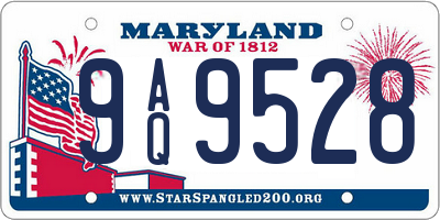 MD license plate 9AQ9528