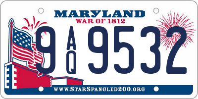 MD license plate 9AQ9532