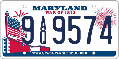 MD license plate 9AQ9574
