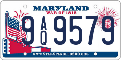 MD license plate 9AQ9579