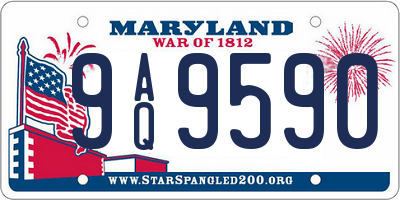 MD license plate 9AQ9590