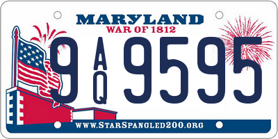MD license plate 9AQ9595