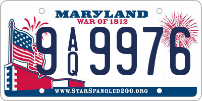 MD license plate 9AQ9976