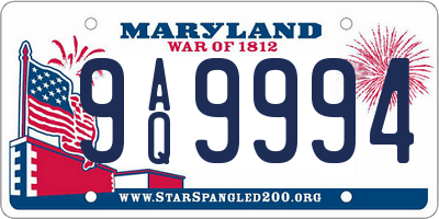 MD license plate 9AQ9994