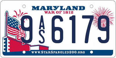 MD license plate 9AS6179