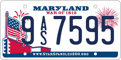 MD license plate 9AS7595