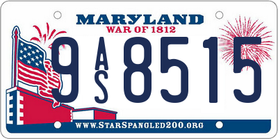 MD license plate 9AS8515