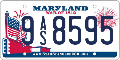 MD license plate 9AS8595