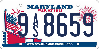 MD license plate 9AS8659