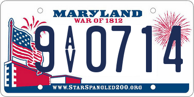 MD license plate 9AV0714