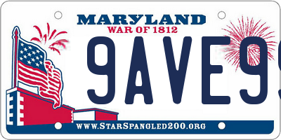 MD license plate 9AVE99