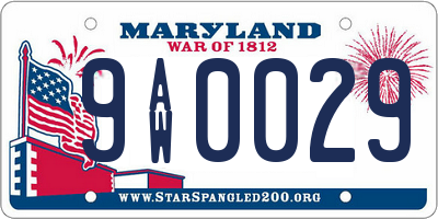MD license plate 9AW0029