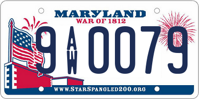 MD license plate 9AW0079