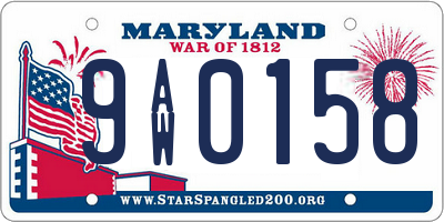 MD license plate 9AW0158