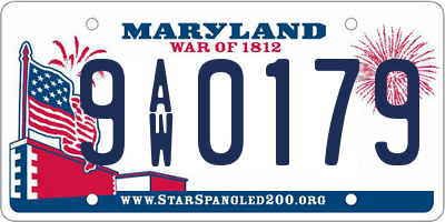 MD license plate 9AW0179