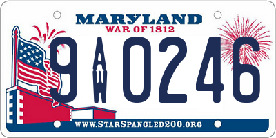 MD license plate 9AW0246