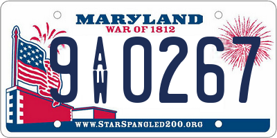 MD license plate 9AW0267