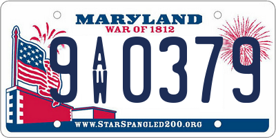 MD license plate 9AW0379