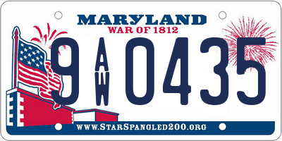 MD license plate 9AW0435