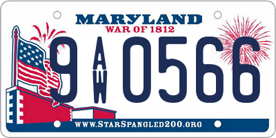 MD license plate 9AW0566