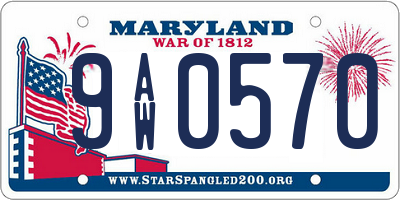 MD license plate 9AW0570
