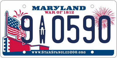 MD license plate 9AW0590