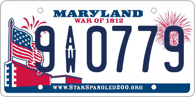MD license plate 9AW0779
