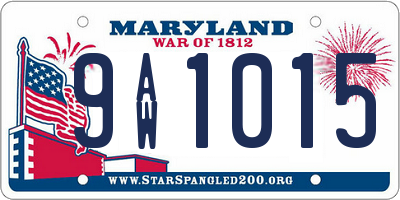 MD license plate 9AW1015