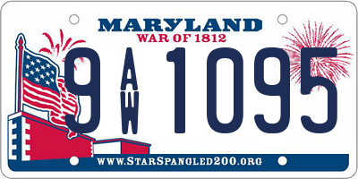 MD license plate 9AW1095