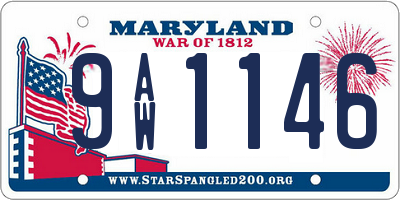 MD license plate 9AW1146