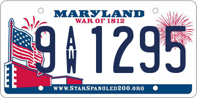 MD license plate 9AW1295