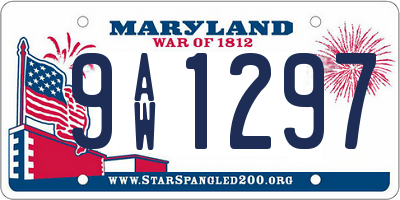 MD license plate 9AW1297