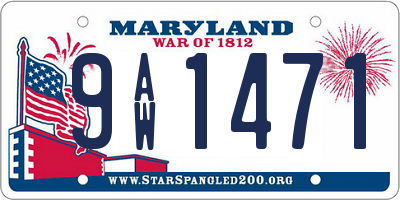 MD license plate 9AW1471