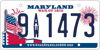 MD license plate 9AW1473