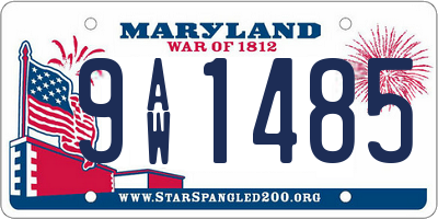 MD license plate 9AW1485