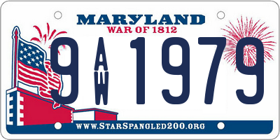 MD license plate 9AW1979