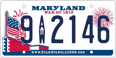 MD license plate 9AW2146