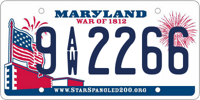 MD license plate 9AW2266