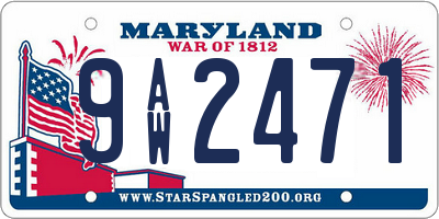 MD license plate 9AW2471