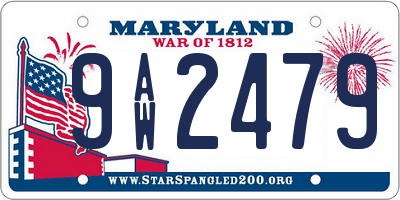 MD license plate 9AW2479