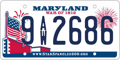 MD license plate 9AW2686