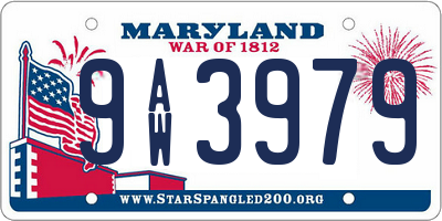 MD license plate 9AW3979