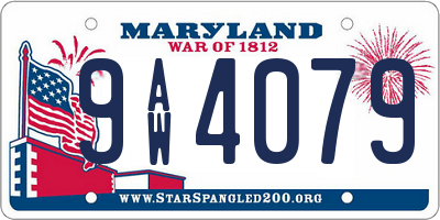 MD license plate 9AW4079