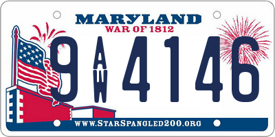 MD license plate 9AW4146