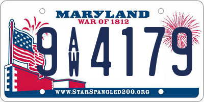 MD license plate 9AW4179
