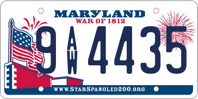 MD license plate 9AW4435