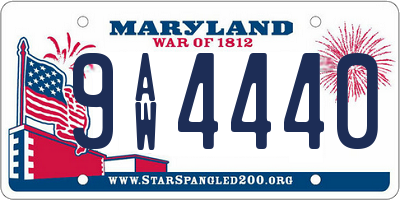 MD license plate 9AW4440