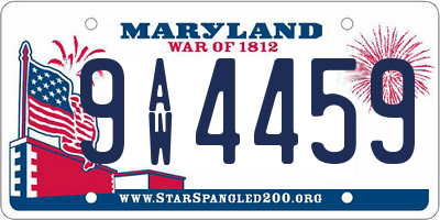 MD license plate 9AW4459